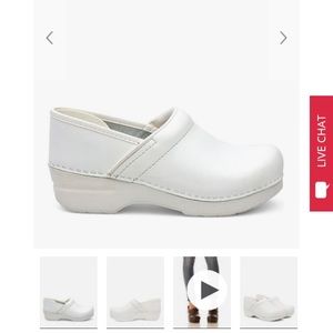 White dansko nursing clogs